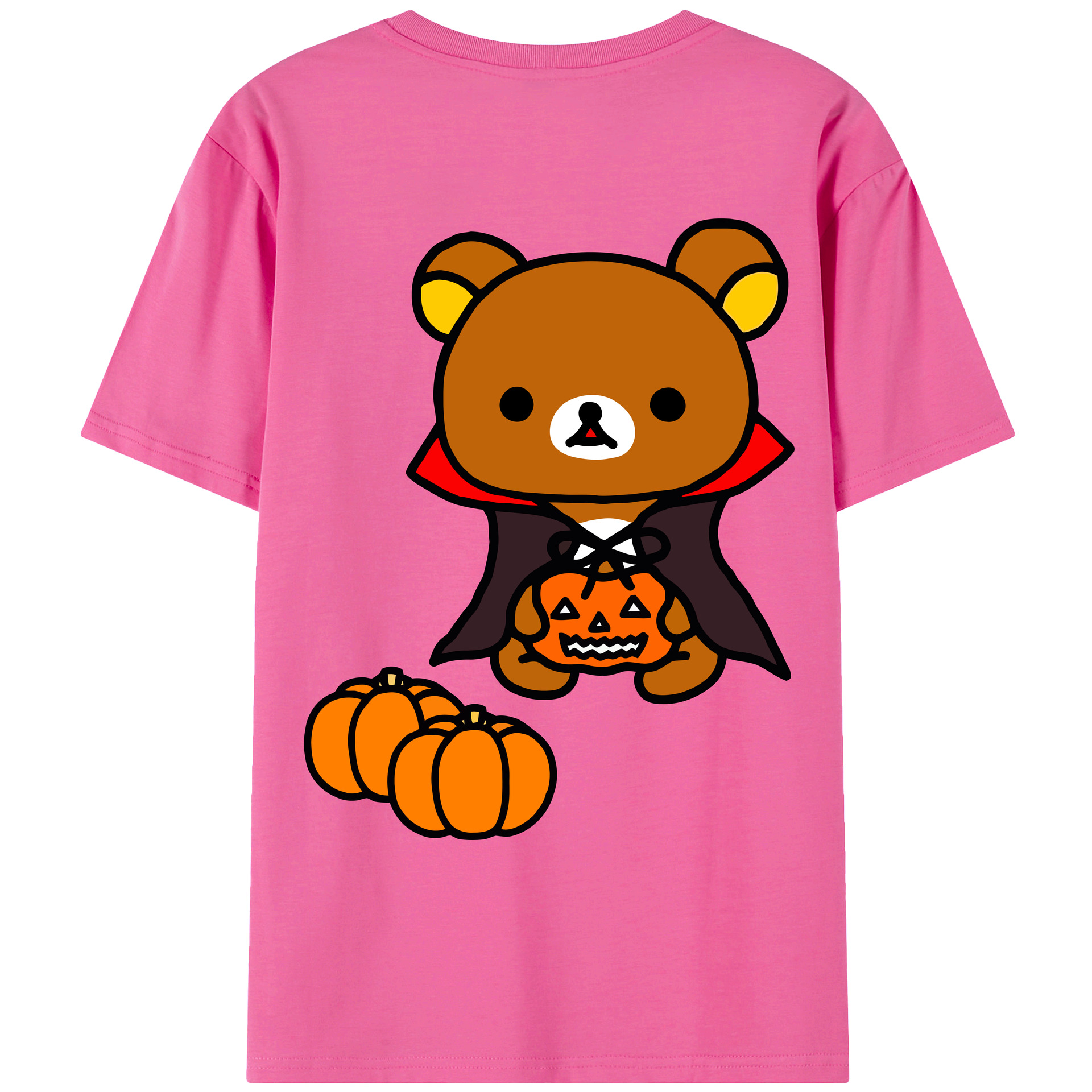 （画像用） リラックマ リラックマ キイロイトリ Rilakkuma Korilakkuma Kiiroitori レディース半袖Tシャツ(バックプリント)